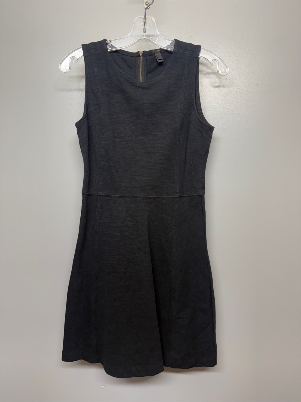 J. Crew Black Sleeveless Midi A-Line Cocktail Dress